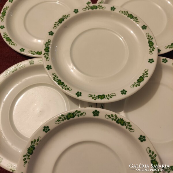 Alföldi porcelain plate set, 6 pieces, green Hungarian