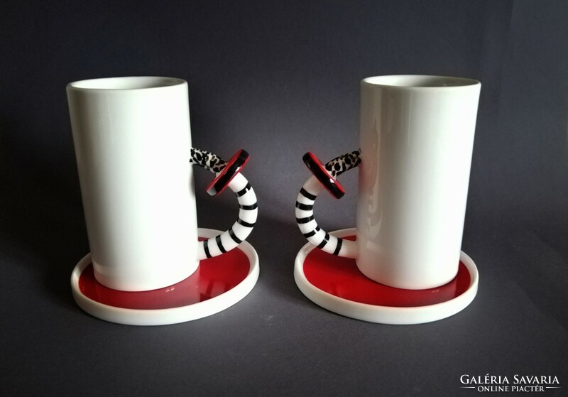 Cattany Design posztmodern csésze pát, 1980-as évek