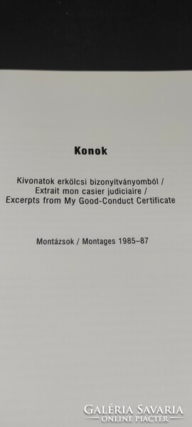 Tamás Konok excerpts from my moral certificate book