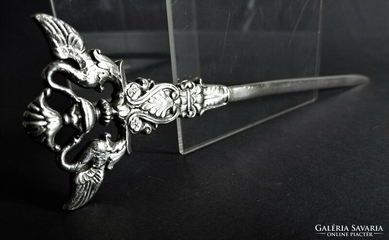 Argentor art nouveau silver-plated leaf-opening knife, 1900 Vienna