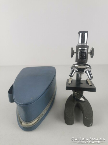 Retró Apollo Mikroszkóp / régi fém vázas / tokjában