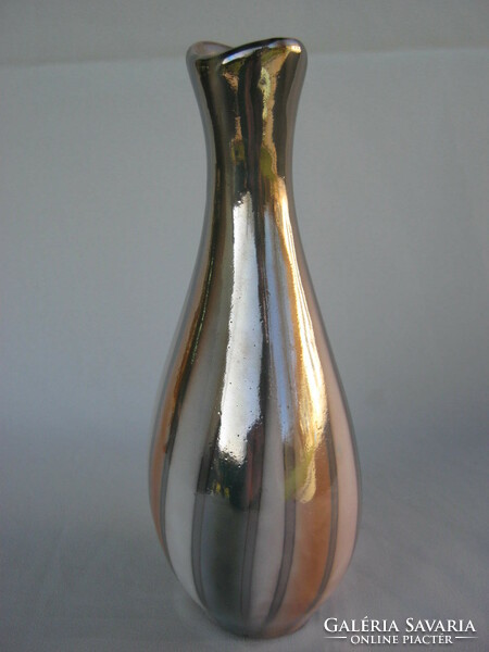 Ceramic craftsman retro striped vase
