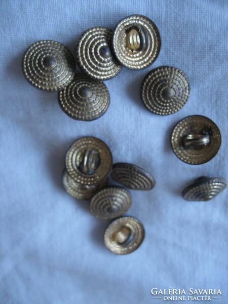 Old metal buttons 12 pieces