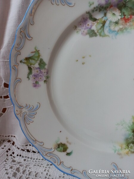 Hand painted porcelain flat plate
