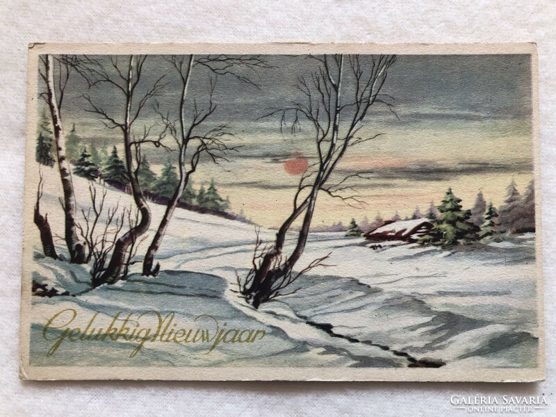 Antik, régi Karácsonyi képeslap                                  -5.