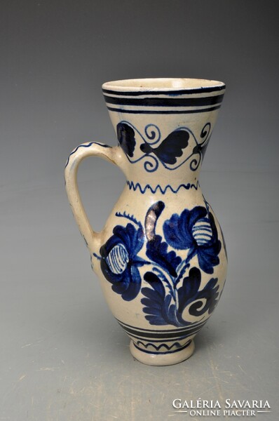 Korondi blue floral. Bird jug, anklet. 1982