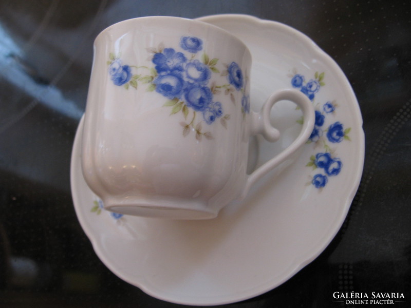 Kék rózsás Seltmann Weiden mokkás csésze