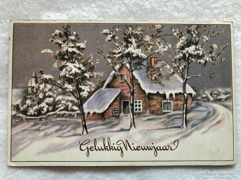Antique, old New Year's card -5.