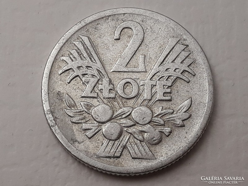 Poland 2 zloty 1958 coin - Polish 2 zloty 1958 foreign coin