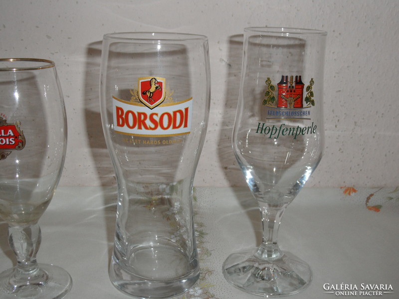 Üveg sörös pohár gyűjtemény ( 10 db. )