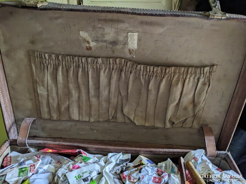 Cowhide small suitcase