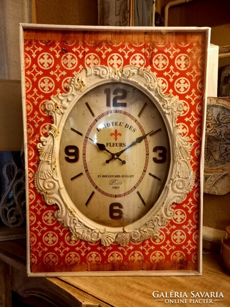 New! Mauro Ferretti wall clock with a baroque atmosphere 58x42 cm