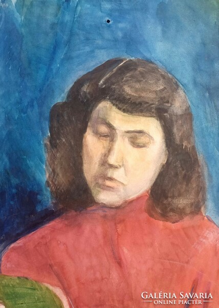 Female portrait - watercolor (43x30 cm)