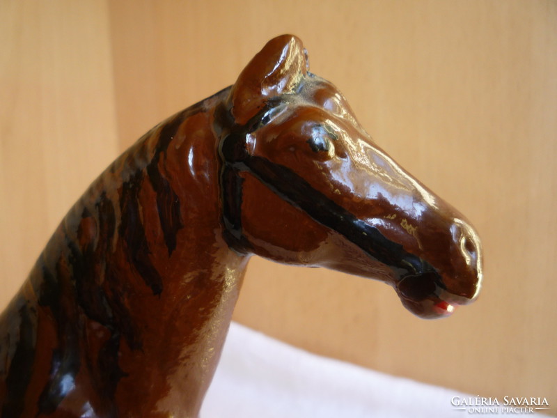 Metal toy horse.