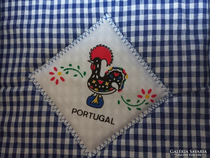Portugál kakas szimbólumos textil kenyérkosár