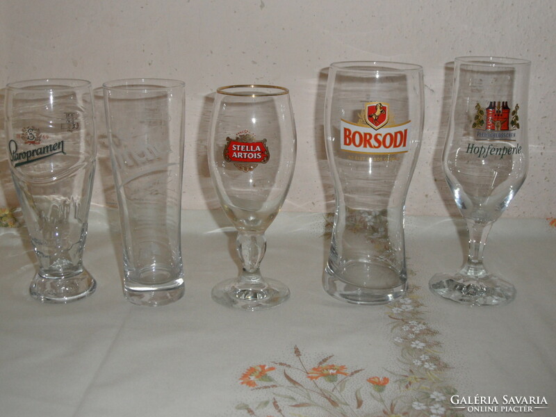 Glass beer glass collection (10 pcs.)