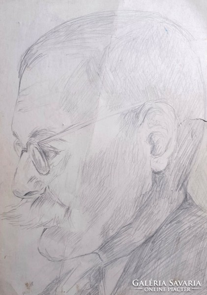 Male portrait - pencil drawing (30x21 cm)