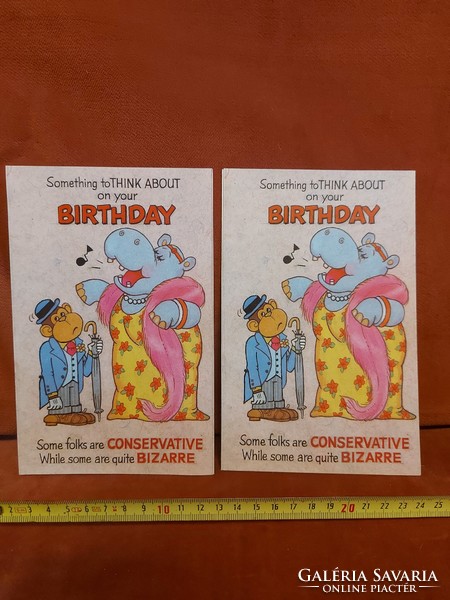 2 db születésnapi üdvözlőkártya, szép nagy méretűek