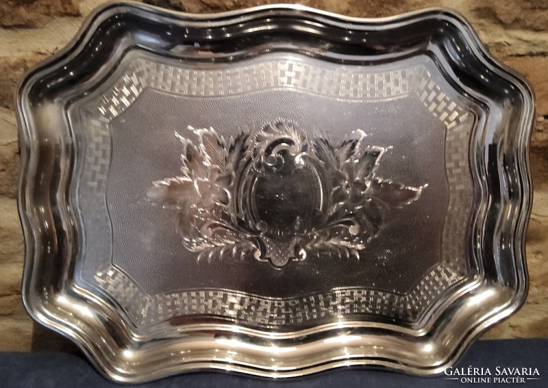 Large decorative metal tray 40x30 cm
