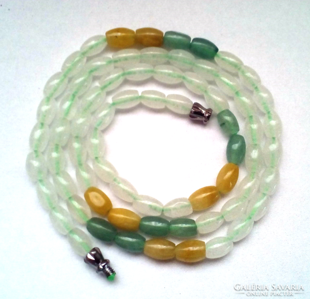 Jadeite bead string, 5*7 mm beads