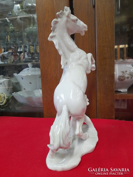 German, Germany volkstedt karl ens branching paripa, horse porcelain figure. 23 Cm