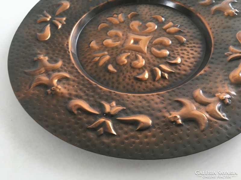 Old, vintage, retro, decorative copper decorative plate, wall plate, wall decoration