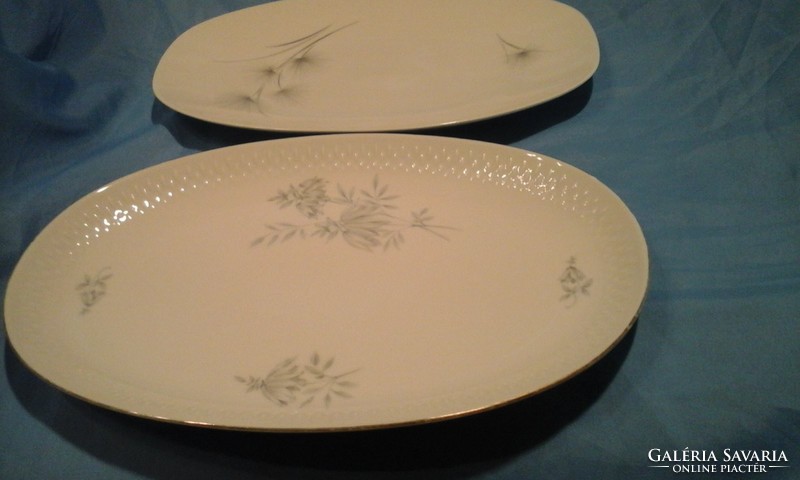 2 antique large thick porcelain serving bowls for sale together, 30+35 cm bavaria