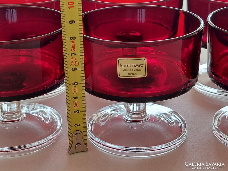 Bordó üvegpohár Luminarc francia talpas pohár készlet 6 db