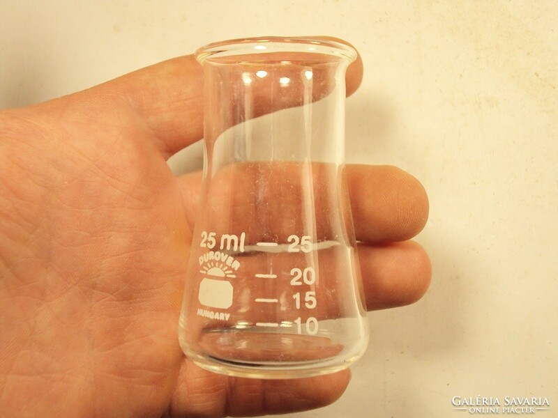 Régi retro mércés üveg palack 25 ml Durover Hungary laboratóriumi