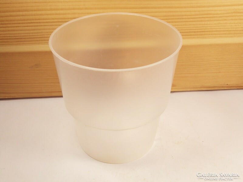 Retro régi műanyag pohár Petőfi Mgtsz. Kocsér 0,5 l - kb.1970-es évek