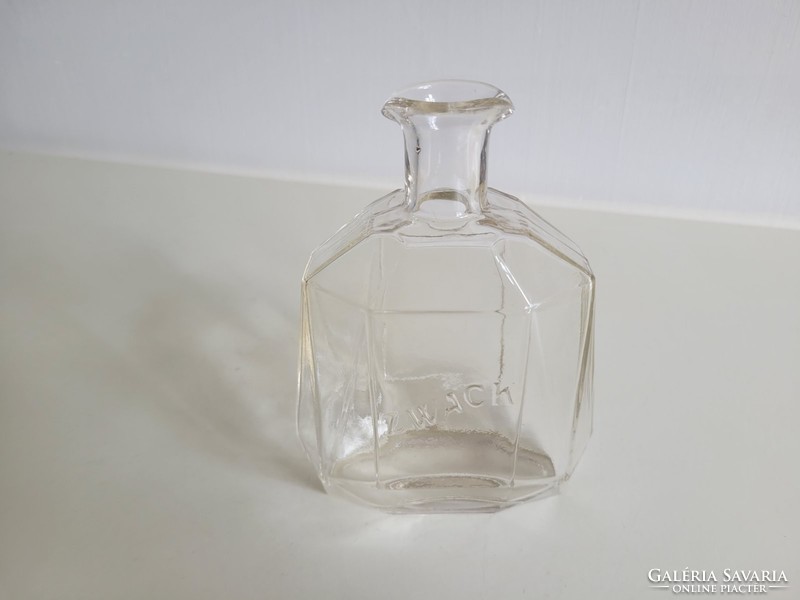 Old zwack glass square vintage bottle
