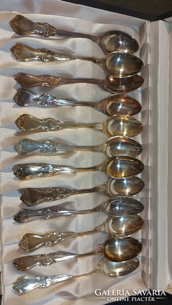 12 silver spoons, 195 gr