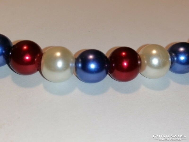 Red white blue bowling ball string (963)