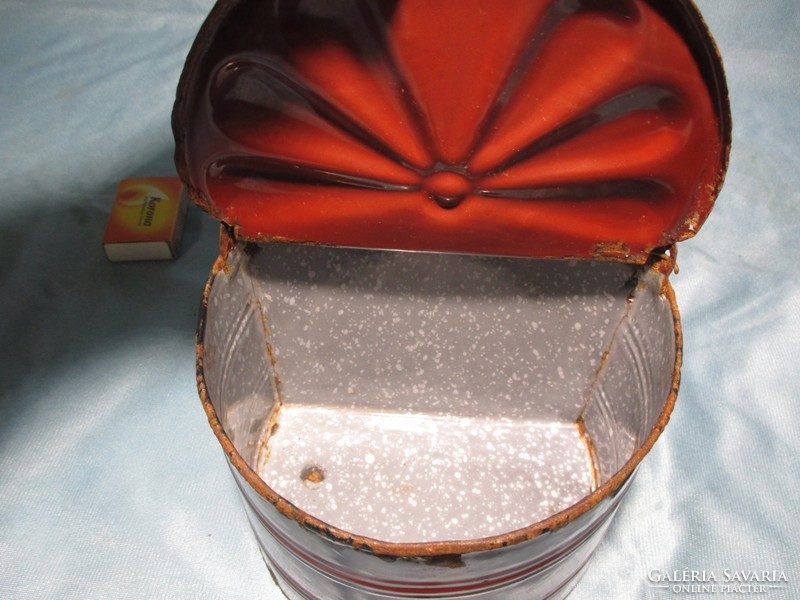 Enamel wall salt holder, spice holder, storage