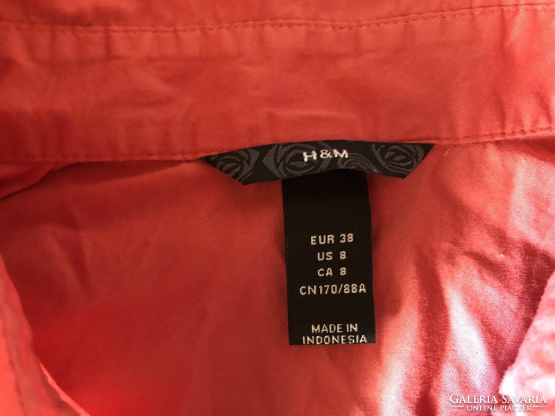 H&M -es sötét korall színű női felső ing blúz