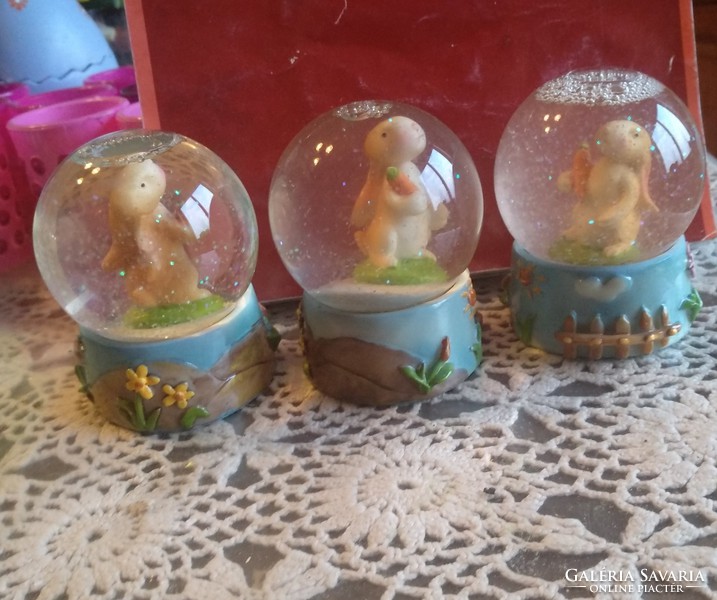 Shaking, glittering sphere, bunny, Easter decoration, recommend!