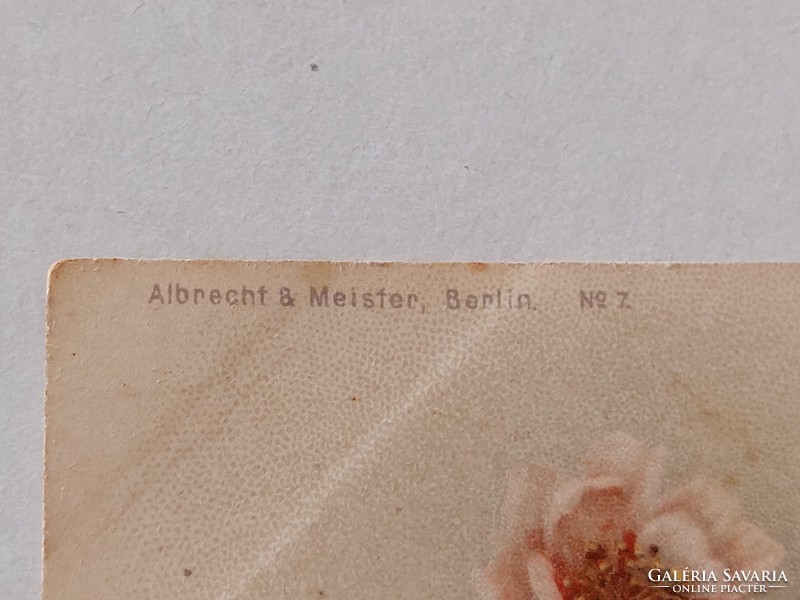 Régi képeslap 1899 levelezőlap tájkép virág