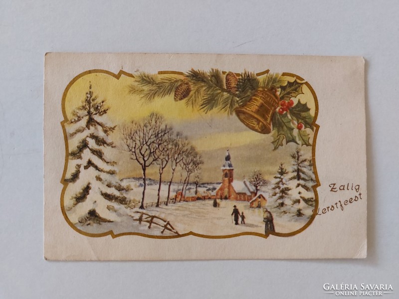 Régi karácsonyi képeslap 1955 levelezőlap