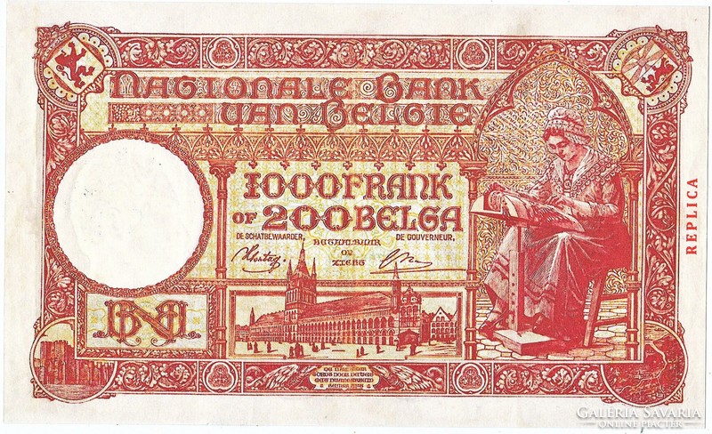 Belgium 1000 francs 1944 replica