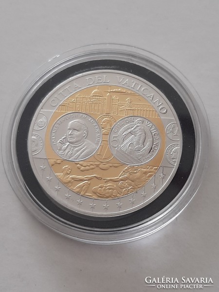 Commemorative coin collection piece, about the common currency of the eurozone countries! Vatican unc