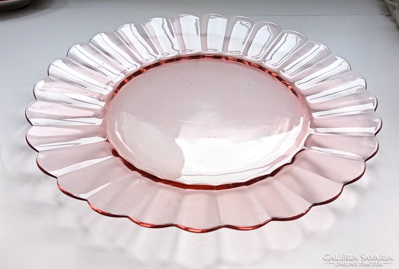Salmon pink french glass bowl 27ccm