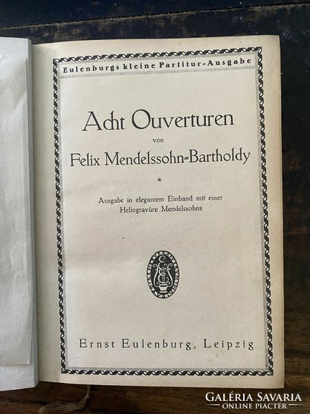 Acht ouverturen von felix mendelssohn-bartholdy (antique sheet music)