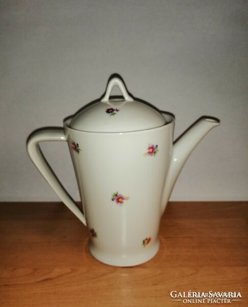 Antique porcelain small flower pattern coffee spout (3 / k)