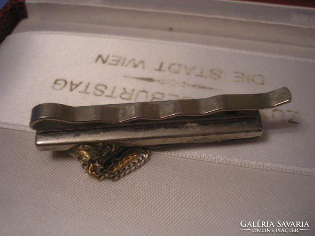 Antik Türkizköves sálcsat Art deco ezüstözött ami  5 cm-es ajándékozhatóan eladó