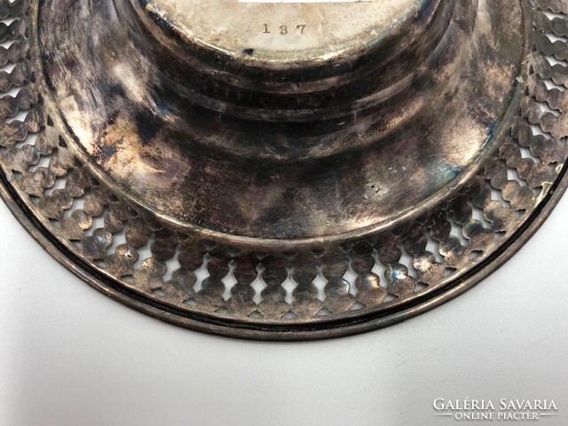 Antique silver-plated centerpiece, tray 02.
