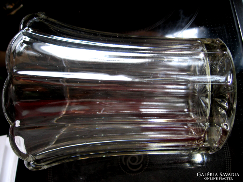 Antique art deco fluted crystal vase