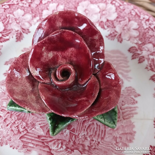 Porcelán  kézműves rózsa