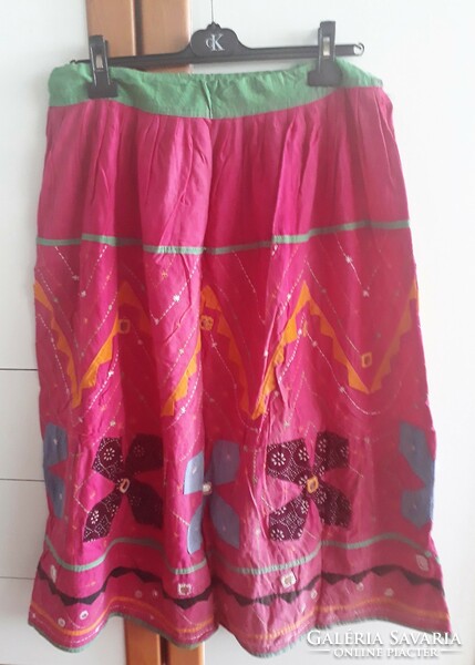 Colorful linen skirt