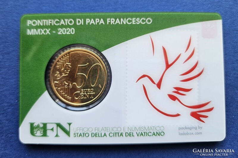 Vatikán érmekártya 50 cent BU (4db)
