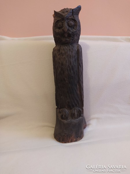 Owl wooden statue 44cm